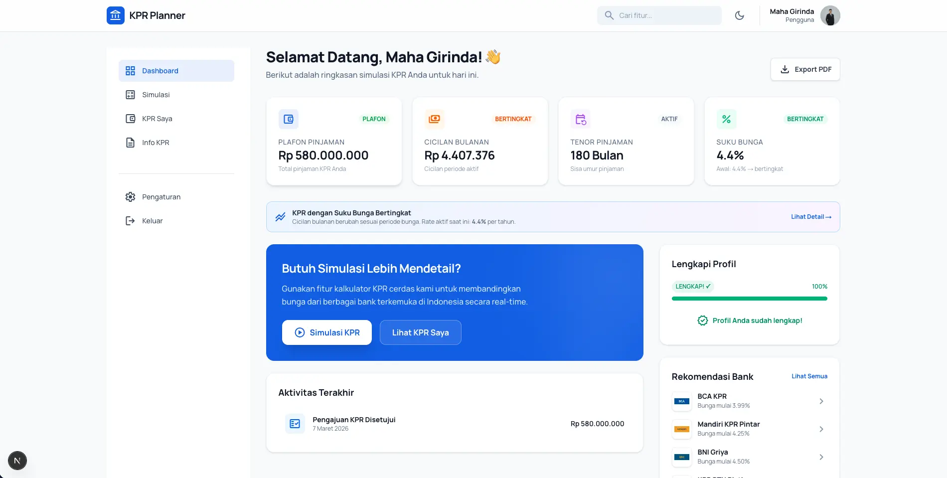 Mortgage (KPR) Planner